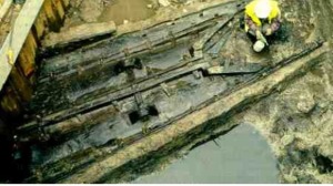 The Dover Boat after it was discovered in 1992 Photo: Dover Museum